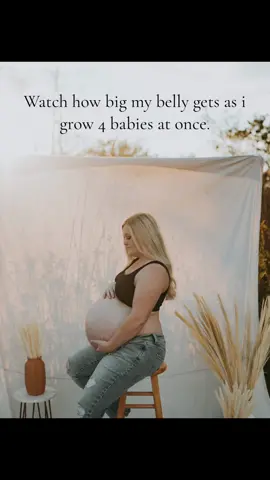 Wow. I cant wait to see how i grow with only 1 baby 🤰🏼 🥹 #pregnancy #quadruplets #bumpdate 