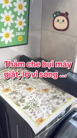 Thảm che bụi máy giặt, chất liệu giả da, thấm hút nước, có thể dùng cho cả tủ lạnh, lò vi sóng ... #thammaygiat #thamdanang #tamchebuimaygiat #giadungtienich #giadungthongminh 