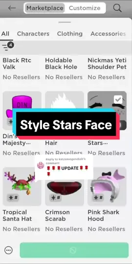 Replying to @katzemogendieb roblox Style Stars Face #roblox #robloxitems #robloxavatar #robloxoutfits 