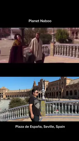 Spain, Day 28.2 | Who’s obviously a Star Wars fan? 😅 (Eddie’s Padme was behind the camera 😜) #Spain #SpainTravel #SpainTravelTiktok #plazadeespañadesevilla #plazadeespaña #starwars #planetnaboo #anakinskywalker #Padme 