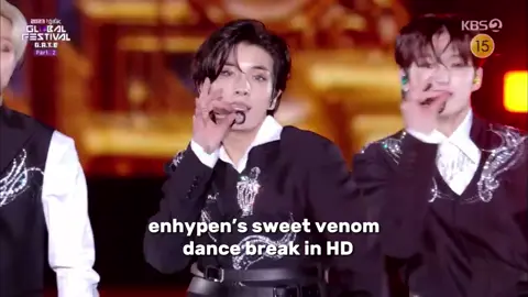 had to keep sunghoon’s iconic line in as well #enhypen #sweetvenom #musicbankglobalfestival2023 