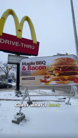 ad 🔥 The Maple BBQ & Bacon Quarter Pounder is back at McDonald's! 🍁 Here for only a limited time, get yours before it's gone! 
