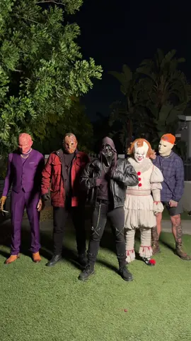 The dawgs 🤘🏽⛓️😈😎 #thatsmydawg #dance #trend #metalghostface #pennywise #jasonvoorheezy #freddykreuger #thicmyers 