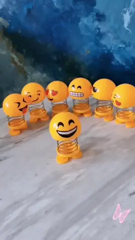Cute Emoji Mini Shaking Head Dolls Car Decor Auto Ornaments#cardecor #autoornaments #cuteemoji #car #carlife #cartiktok #tiktok 