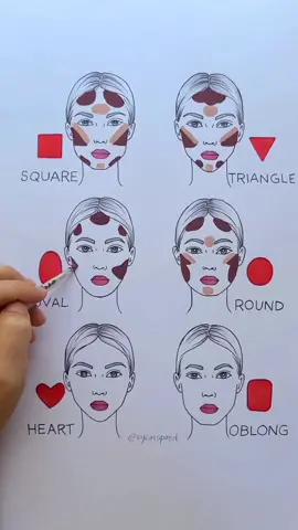 How to contour for different face shapes 💅 #art #artwork #draw #drawing #makeup #style #paint #makeuptutorial 