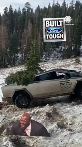 A Tesla Cybertruck got stuck in the snow on an off-road trail in California and had to be towed out by a Ford pickup. ⁣ ⁣ ⁣ #tesla #teslamotors #teslacybertruck #ford #fordsuperduty #truck #trucks #offroad #offroading #california #viral #viralvideos #viralvideo #trending #trendingnow #fyp 