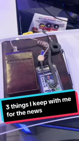 3️⃣ things I ALWAYS have with me as a TV news reporter! 🎥 You just never know when you need it ‼️ #news #fyp #journalist #reporter #newstiktok #behindthescenes #dayinmylife #dayinthelife #newsman #newsanchor #earpiece #broadcast #television 