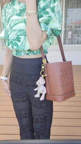Bag of the day: Celine Small Bucket bag  I got extra holes punched as I like my bag to sit higher on my hips.  #chloesobsessions #celine #celinebucketbag #OOTD #botd 
