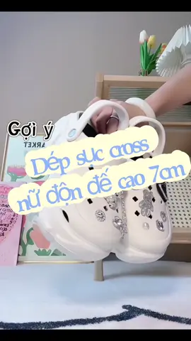 Dép sục cross nữ độn đế cao 7cm #depcrocs #depcrosschobe #depcrossdecao #depcrossnu #xuhuong 