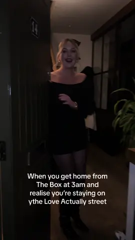 When you get home from The Box at 3am and realise you’re staying on ythe Love Actually street #loveactually #keiraknightley #london #nottinghill @Luke Millington-Drake 