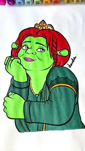 Princess Fiona 💚 ASMR #colorindo #asmr #colourwithme #colouring #relaxingvideos #therepy #colouringhelps #fiona #princesafiona 