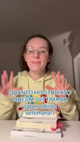 QUANTO HO STUDIATO QUESTA SETTIMANA paper edition ✨settimana 1✨