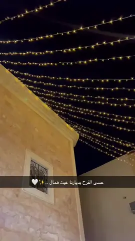 عسى الفرح بديارنا غيث همال ..ويتمم فرحنا علا خير 🕊️##اكسبلورexplore 💃💃#