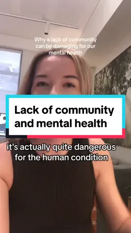 Why a lack of community can be damaging to our mental health #rebeccaanderson #perfectionism #peoplepleasing #psychologytips #clinicalpsychologist #sydney 