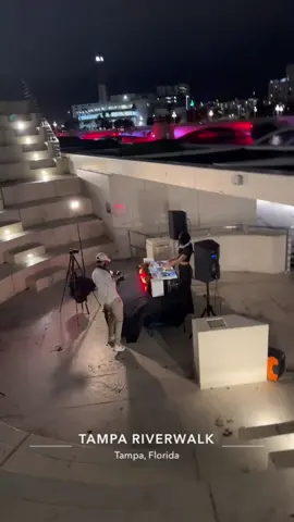 Dj set right on the Tampa riverwalk. What a venue. Imagine @PUSHMAN set out here 🤯 #tampa #tampariverwalk 