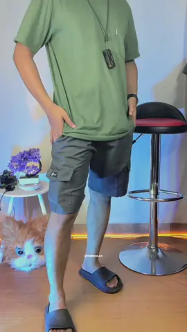 Outfit nongkrong simpel budget 25ribuan. #celanapendekcargo #broadshorcargo #celanapendek 