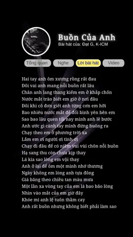 Ai mà chẳng phải sống với ít nhất một nỗi buồn...#buoncuaanh #datg #_ily29th11 #foryou #fyp #lyrics #tiktokgiaitri #xuhuong 