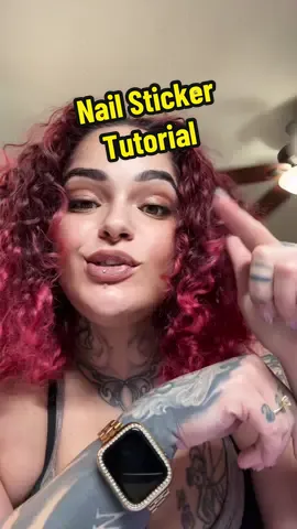 Nail Sticker Tutorial 🔥#fyp #nailstickers #diynails #diynailsathome #diynailsticker #nailstickertutorial #nailarttutorial #naildesigntutorial #nailtutorial #howtonails 