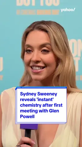 #AnyoneButYou’s #SydneySweeney reveals 'instant' chemistry after first meeting #GlenPowell 👀💜 #anyonebutyoumovie #anyonebutyoucast #sydneysweeneyglenpowell #sydneysweeneyandglenpowell #australia #yahooaustralia 