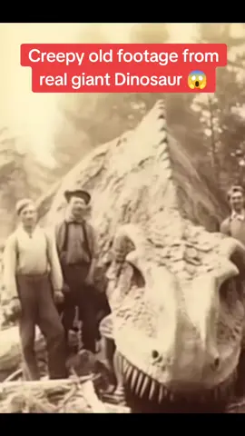 creepy old footage from real giant Dinosaur😱 #creepy #scary #dinosaur #fy #fyp #foryou 