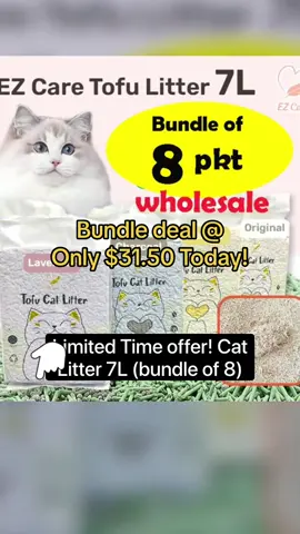 Cat Litter Bundle Deal only at $31.50 Today! Grab them now, best price! #tiktoksg #tiktokshop #christmas2023 #postandwin #catlitter #bundledeal #ezcare #wholesale 