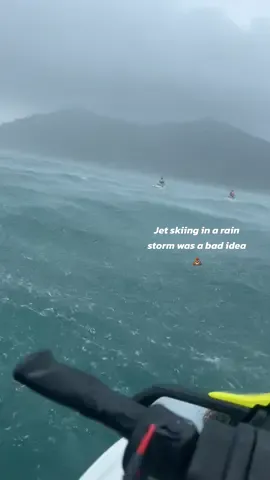 What a scary experience jetskiing when there was a rain storm and crazy waves 😫 #thailand #jetski #fyp #viral #explorepage 