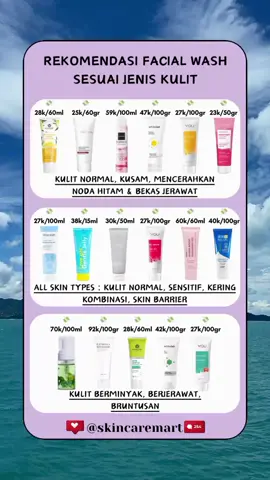 rekomendasi face wash terbaik sesuai kebutuhan kulit kamu ❤ #facialwash #facewash #sabunwajah #facialcleanser  #rekomendasifacewash 