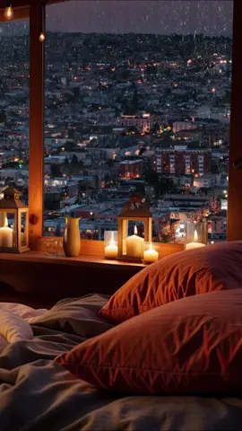 Cozy Bedroom at Night City - Soft Jazz Music for Deep Sleep #sleep #relaxation #foryourpage #chill