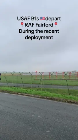 United States Airforce B1s 🇺🇸 Depart from Raf Fairford📍 During the recent bomber deployment, Watch till the end for night takeoff🥕🥕#jet #plane #aircraft #uk #america #usa #american #trend #viral #trending #tiktok #fy #fyp #foryou #foryoupage #fypシ #viralvideo #usa_tiktok #popular 