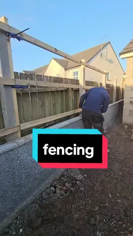 fencing rails on ready for the boards tomorrow 💪 #fyp #howto #fencing #landscaping #construction #gardenproject #northernireland #dewalt #timber 