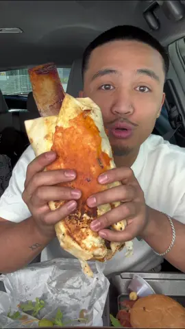 Is this the largest BEEF RIB BURRITO?🌯 #fyp #foodasmr #Foodie #fypシ #beefrib #texasfood #mukbang #tastetest #burritos #foodtiktok 