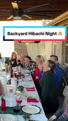 POV: Your friends know how to do backyard hibachi RIGHT 🔥🤪 #hibachiathome #hibachinight #letshibachi #letshibachidallas #hibachidallas 