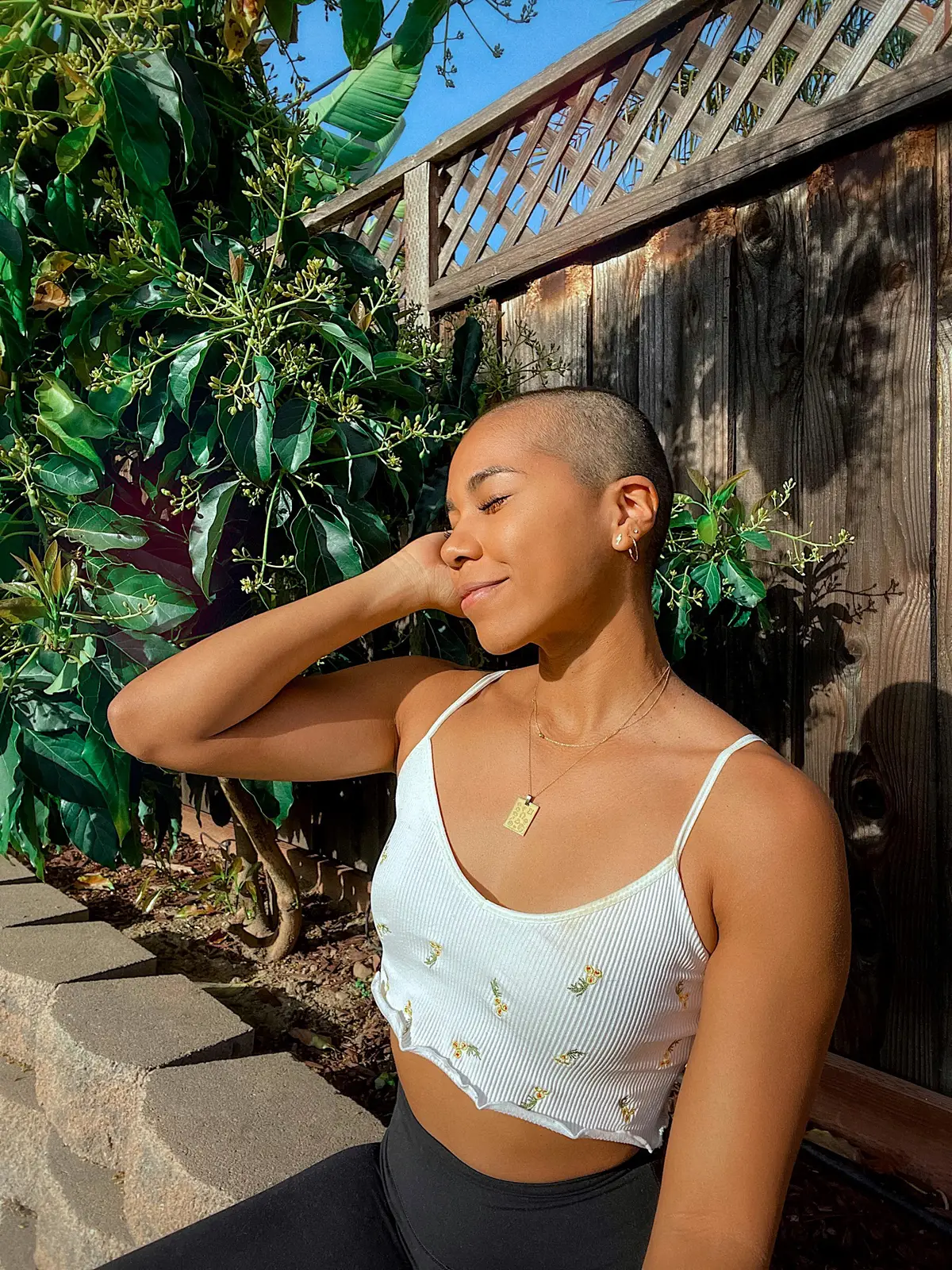 the most liberating thing ive ever done #shavedhead #beforeandafter #hairjourney #curlyhair #blackhair #bigchop #bigchopjourney 