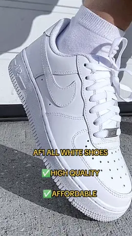 AF1 ALL WHITE SHOES 😍 #airforce #airforce1 #allwhite #whiteshoes #unisex #fashion #trendshoes #fashiontiktok #affordable #couple #tiktokbudol #budol #tiktokfinds #trend #fypシ゚viral #fypage #fyp 