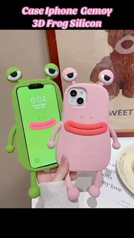 Case Iphone #gemoy 3D Frog Silicon #fyp 