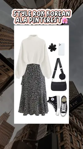 STYLE ALA PINTEREST LAGI NIH🌸 #fyp #rokfloral #koreanskirt #murahbanget #tiktokshop #recommendations #outfitinspiration #outfitideas #style 