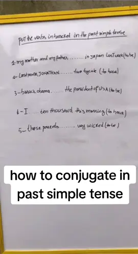 how to conjugate in past simple tense#englishteacher #english #LearnOnTikTok #pourtoi 