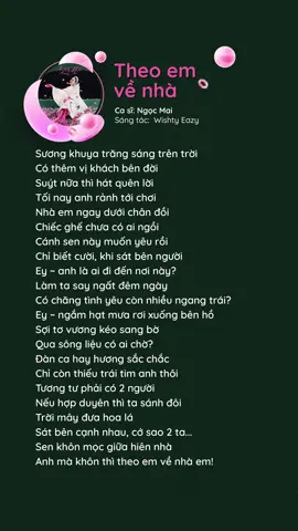 Theo em về nhà 🌺🌺 Một ca khúc mới của O Sen Ngọc Mai 🫶🫶 #radioonnn #radiokyniem #lyrics #theoemvenha #osenngocmai #ngocmai #trending 