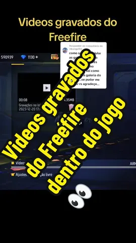 A responder a @ttkangel02  Videos gravados do Freefire dentro do jogo  #garenafreefire #freefire 