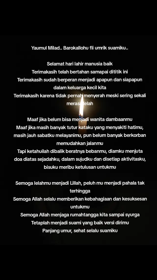 Aamiin ya Robbal 'alaamiin istajib du'ana ya Allah🤲 #happybirthday #myhusband 