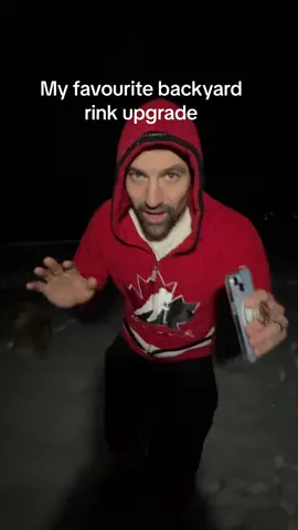 Every year I upgrade my rink, what should I add next? Since I know people will be asking the lights are from @Gemstone Lights and Phil from @Apex Impressions did an amazing job customizing the lights to fit onto my rink posts. #hockey #canada #christmaslights 