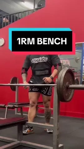 1 Rep Max Bench 💪🏽 #benchpress #gym #bench #GymTok 