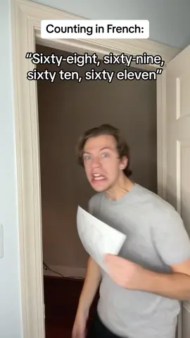 Counting in french makes no sense😂😂 #tiktokcomedy #funny #laugh #counting #french #foryou 