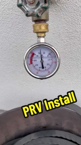 Installing a PRV to lower this customers water pressure from 110+psi to below 80psi. #plumbing #plumber #trades #repair #fyp #plumbinglife 