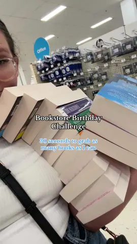Bookstore birthday challenge - 30 seconds to grab as many books as possible. thaaaanks mum <3 #bookstorechallenge #bookchallenge #birthday #bigwbooks #bigwboolhaul #BookTok #fyp