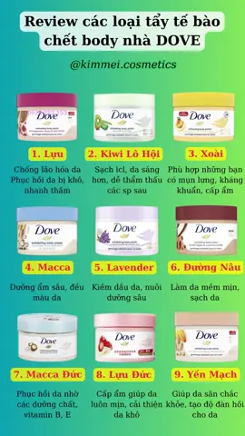 Review các loại tẩy da chết nhà DOVE được các nàng yêu thích nhất 🥰 #Dove #taydachetdove #taydachet #trangdabody #goclamdep #xuhuong #videoviral @dove 