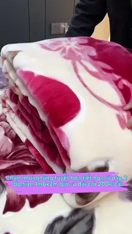 Chăn nhung lông tuyết hoạ tiết hoa lá #xuhuong #thinhhanh #viral #channhungtuyet 