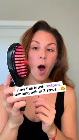 This brush restores thinning hair in 3 easy steps and just 15 minutes a day 💜