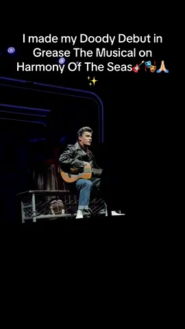 Doody youve been a blast this week🥹🎸🙏🏼✨ #fyp #doody #grease #greasethemusical #harmonyoftheseas #cruise #cruiseship #musicaltheatre #performer #royalcaribbean 