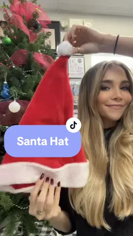 Bringing this trend back 🕺#santahat #daynnight #CapCut #holidayparty #workparty #work #outfit #holiday #fyp 